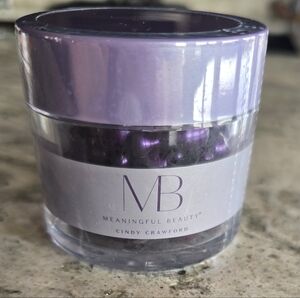 Meaningful Beauty Purple Cosmetic Jar with Shimmer Beads